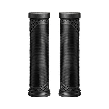Funn mountain bike components - Hilt ES Slip - On Grips Black in a white background.