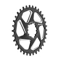 Funn mountain bike components - Solo DX Narrow - Wide Chainring Black 3mm (Boost) 34T in a white background.
