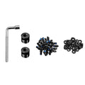 Funn mountain bike components - Black Magic Pedal Pin Kit Black in a white background.