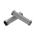 Funn mountain bike components - Combat I Lock - On Grips Grey in a white background.