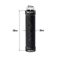 Funn mountain bike components - Combat II Lock - On Grips Black in a white background.