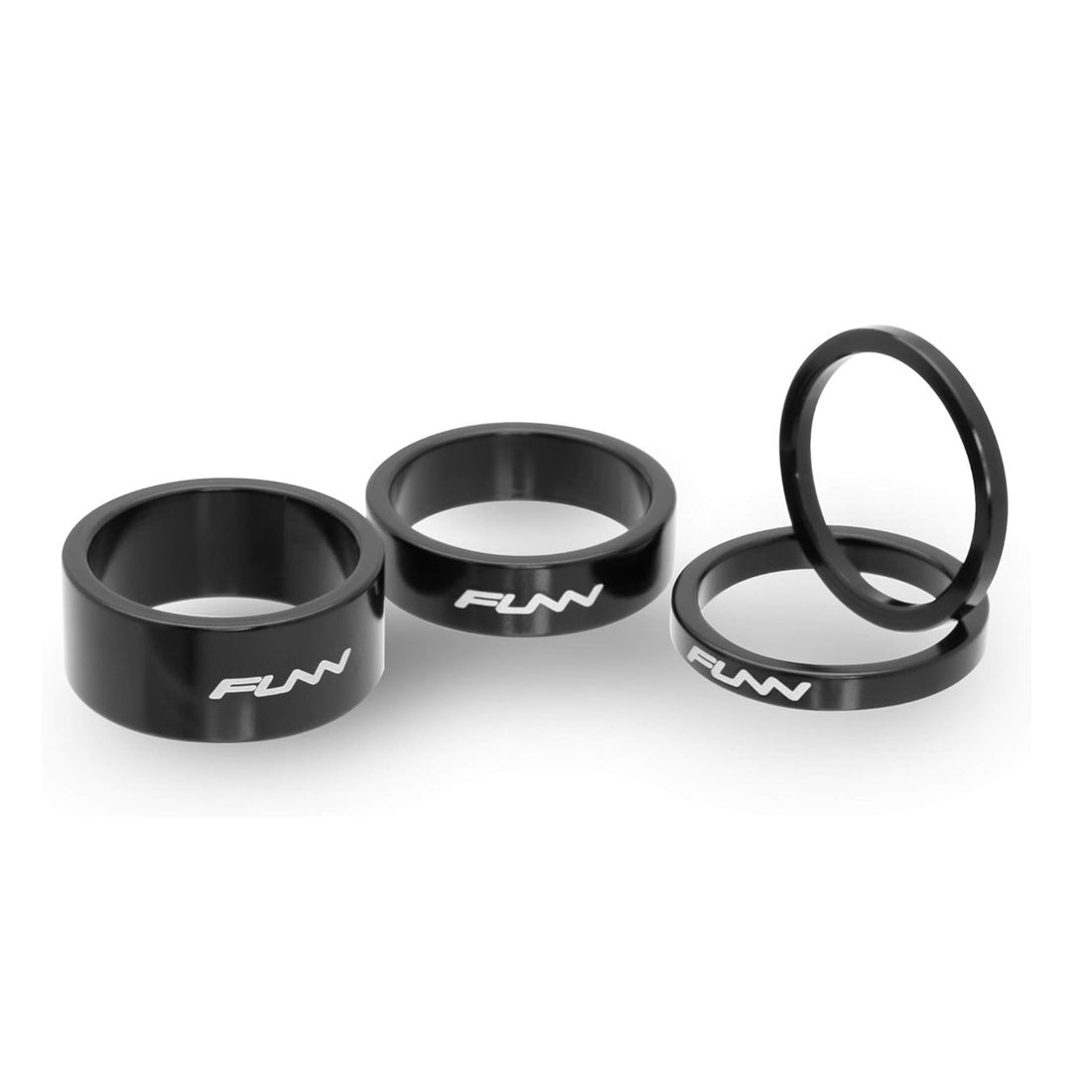 Funn mountain bike components - Descend Headset Spacer Kit in a white background.