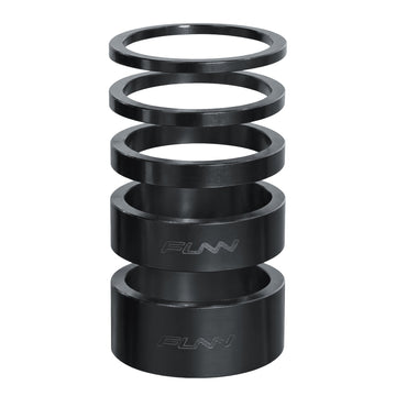 Funn mountain bike components - Descend Headset Spacer Kit Black in a white background.