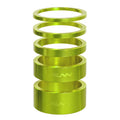 Funn mountain bike components - Descend Headset Spacer Kit Green in a white background.