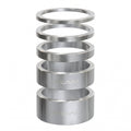 Funn mountain bike components - Descend Headset Spacer Kit Silver in a white background.