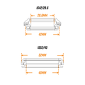 Funn mountain bike components - Descend Integral Headset IS 42/28.6 + IS 52/40 in a white background.