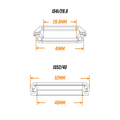 Funn mountain bike components - Descend Integral Headset IS42/28.6 + IS52/40 in a white background.