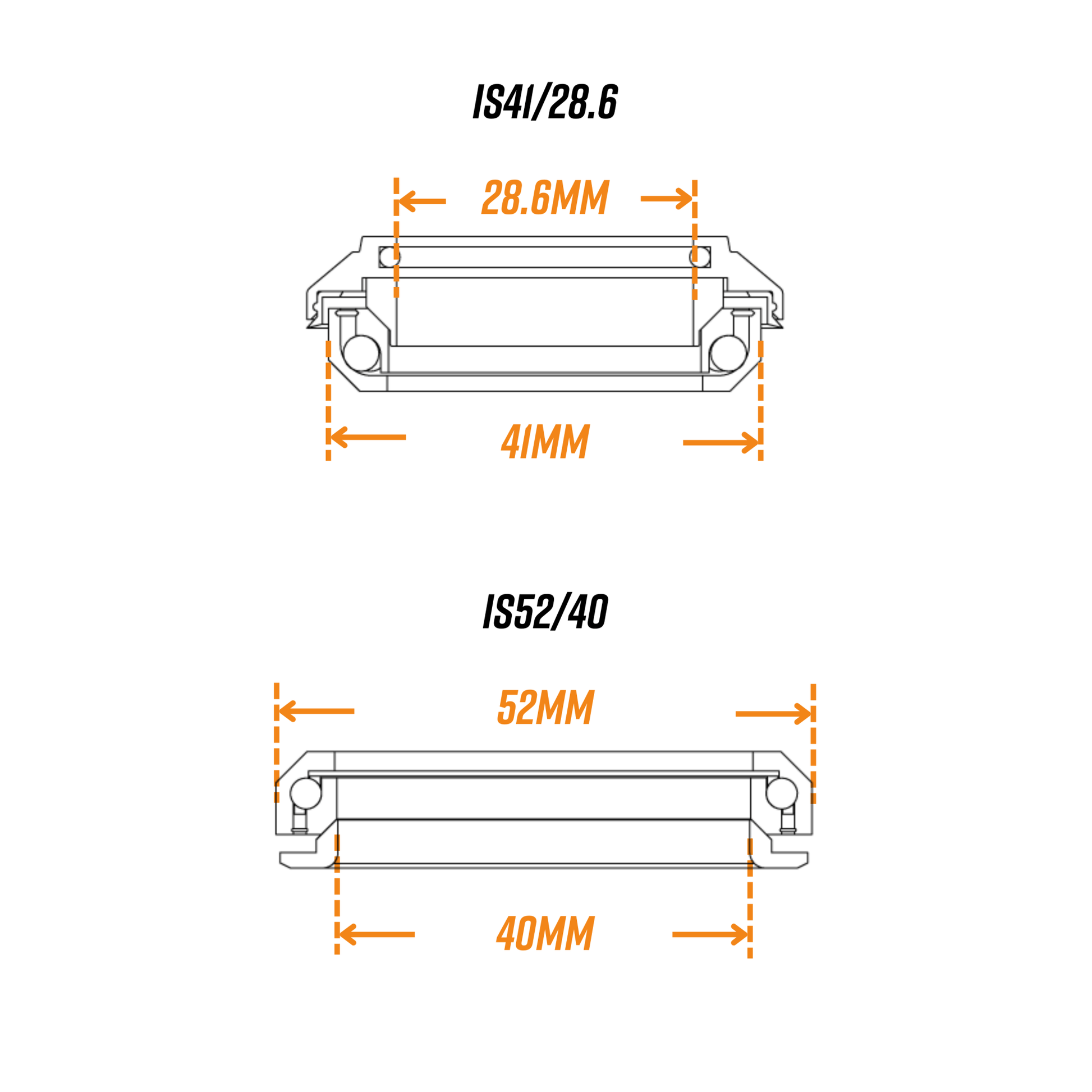Funn mountain bike components - Descend Integral Headset IS42/28.6 + IS52/40 in a white background.