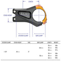 Funn mountain bike components - Equalizer Zero Stem 35mm Black 35mm in a white background.