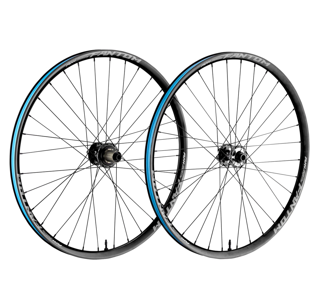 Fantom AM35 black alloy MTB wheelset with FUNN Fantom  J-type hubs for MTB riding
