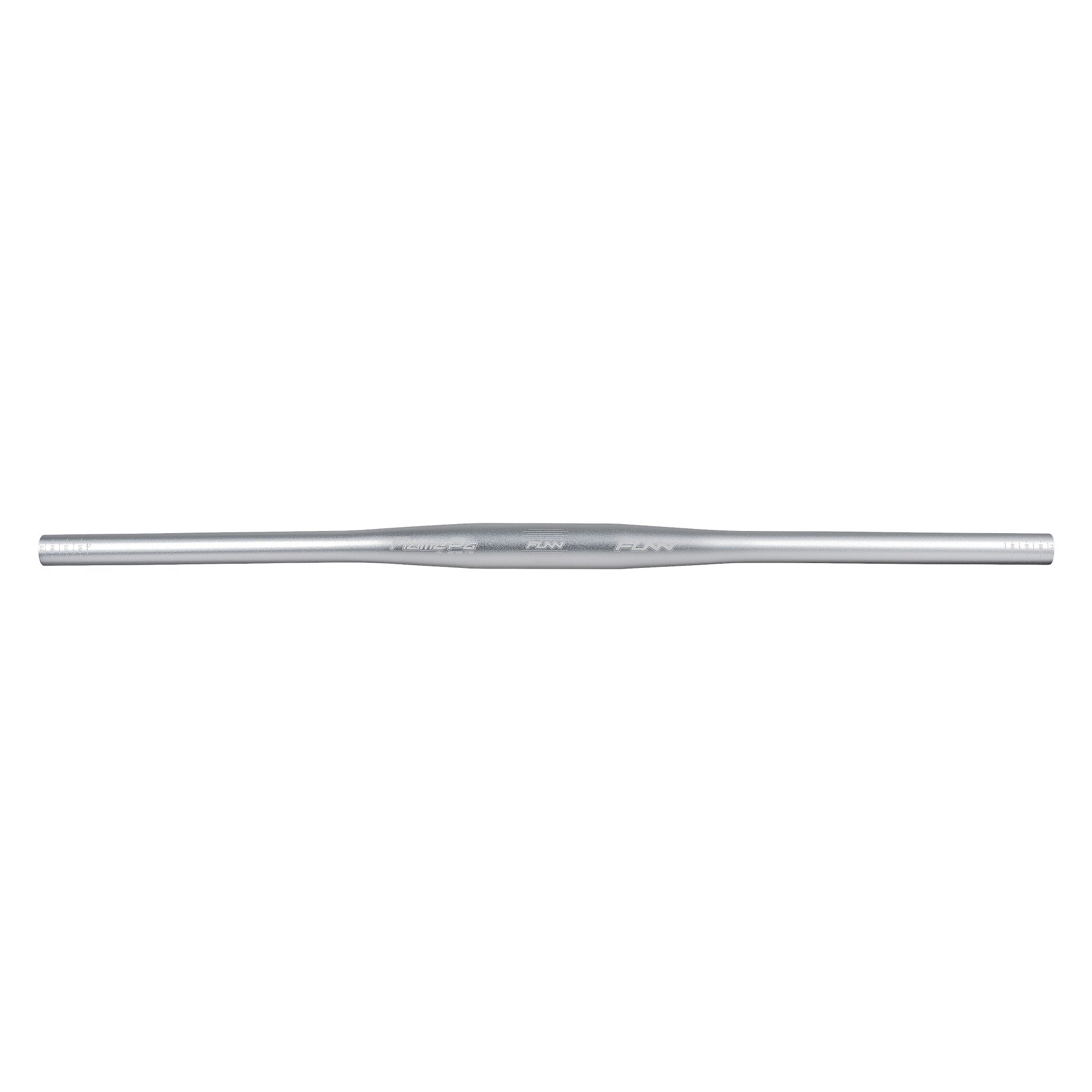 Silver FUNN Flame Pg Flat Handlebar 710mm, lightweight alloy straight bar for precise MTB and urban bike control