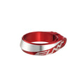 Funn mountain bike components - Frodon Seat Clamp Red 28.6mm in a white background.