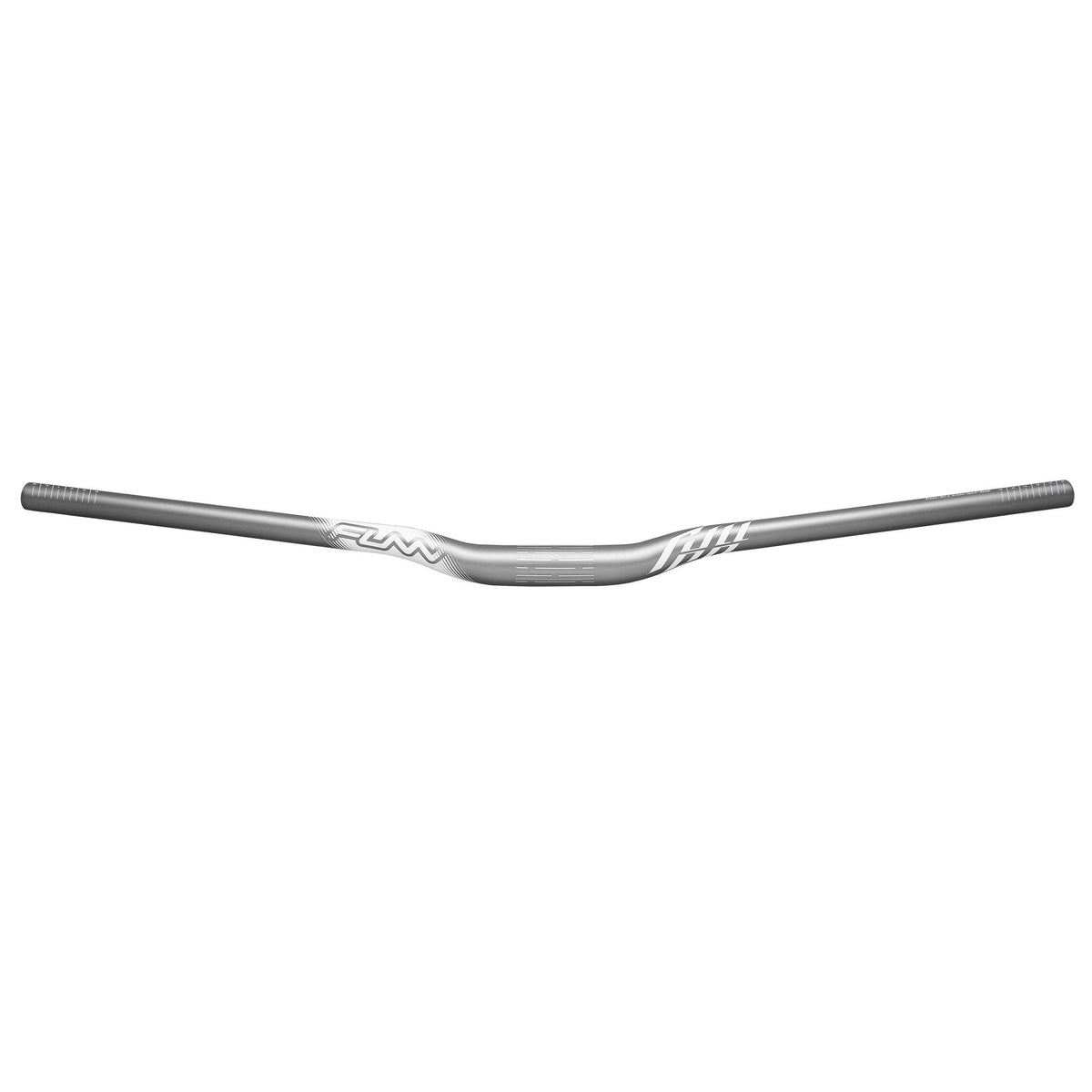 FUNN Full On Riser Handlebar, silver alloy MTB bar with 31.8mm clamp and 15mm rise, lightweight and durable design