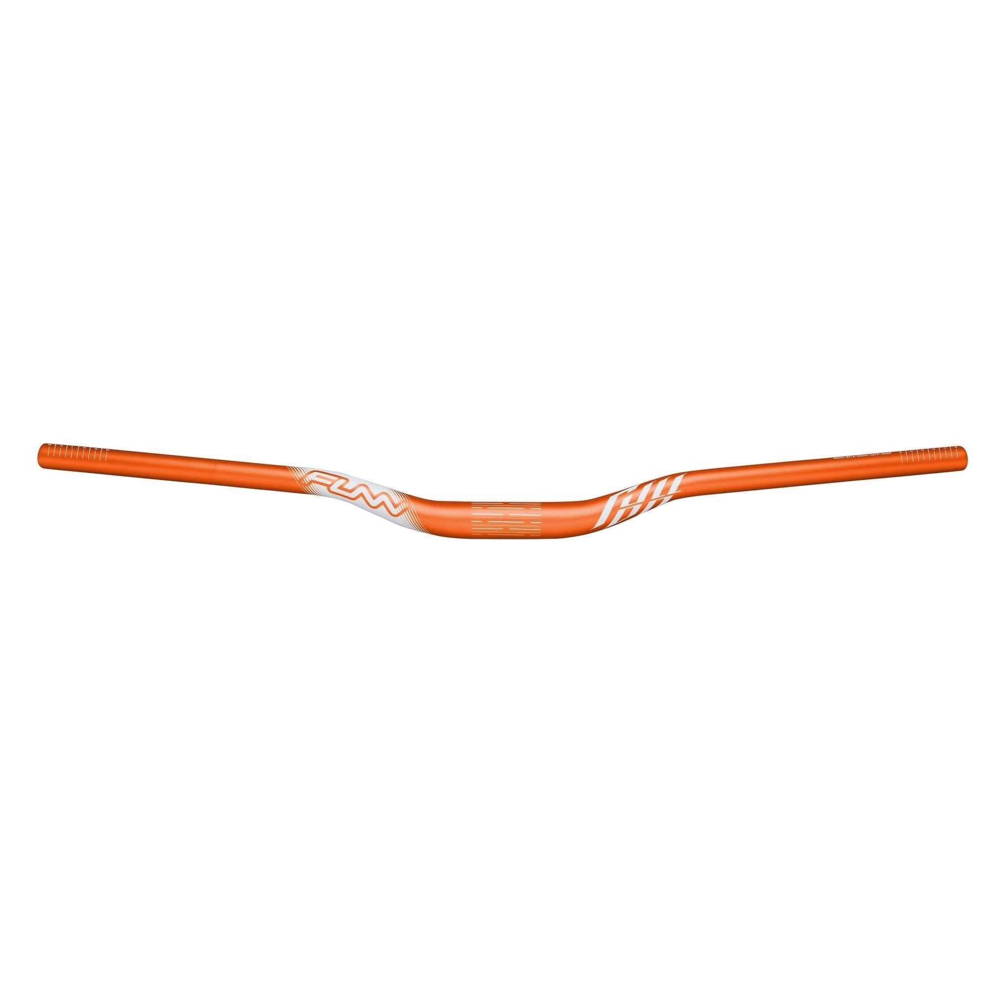 FUNN Full On Riser Handler orange alloy handlebar, 31.8mm clamp, 30mm rise, wide swept design for mountain bikes