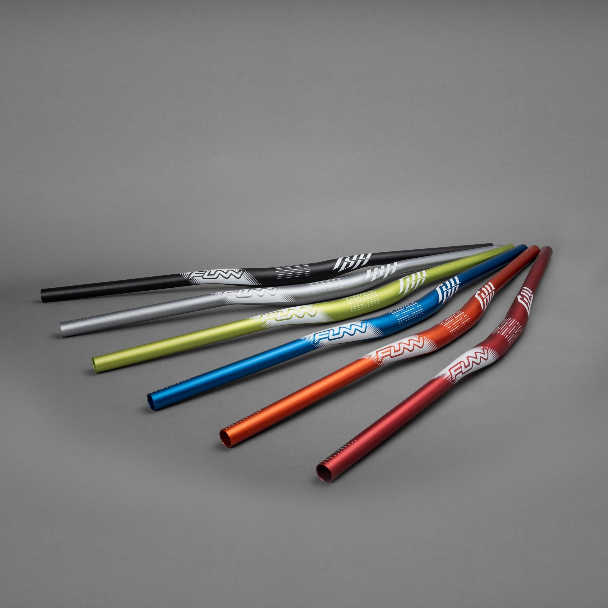 FUNN Full On Riser Handlebar set, colorful alloy riser handlers for mountain bikes, ergonomic bend for control and comfort