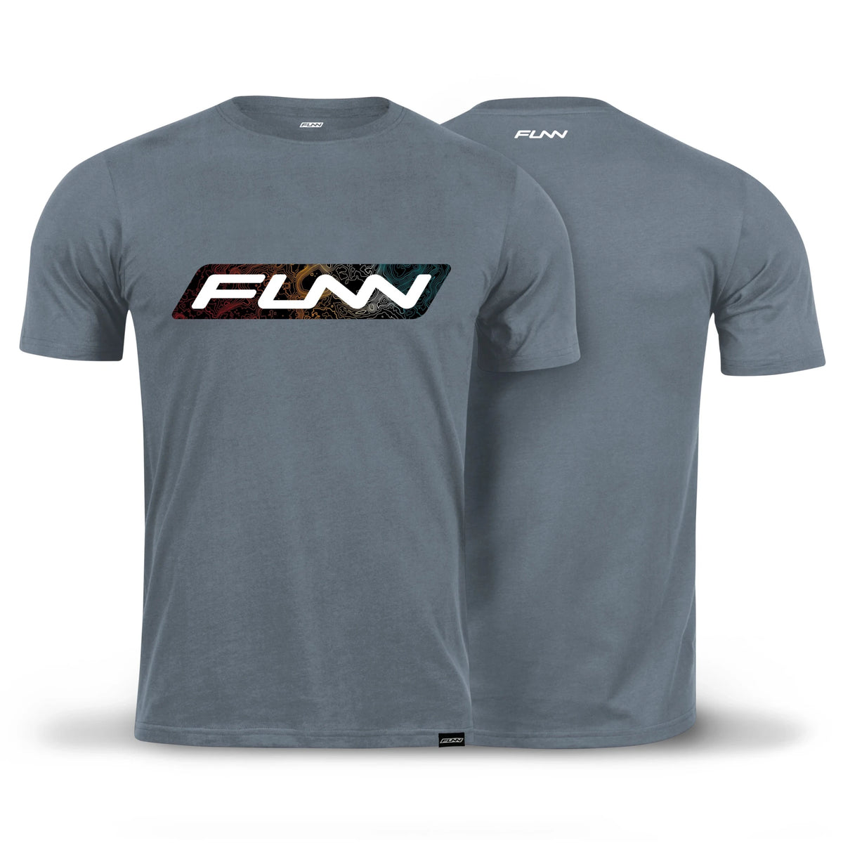 Funn mountain bike components - FUNN Logo Tee XS in a white background.