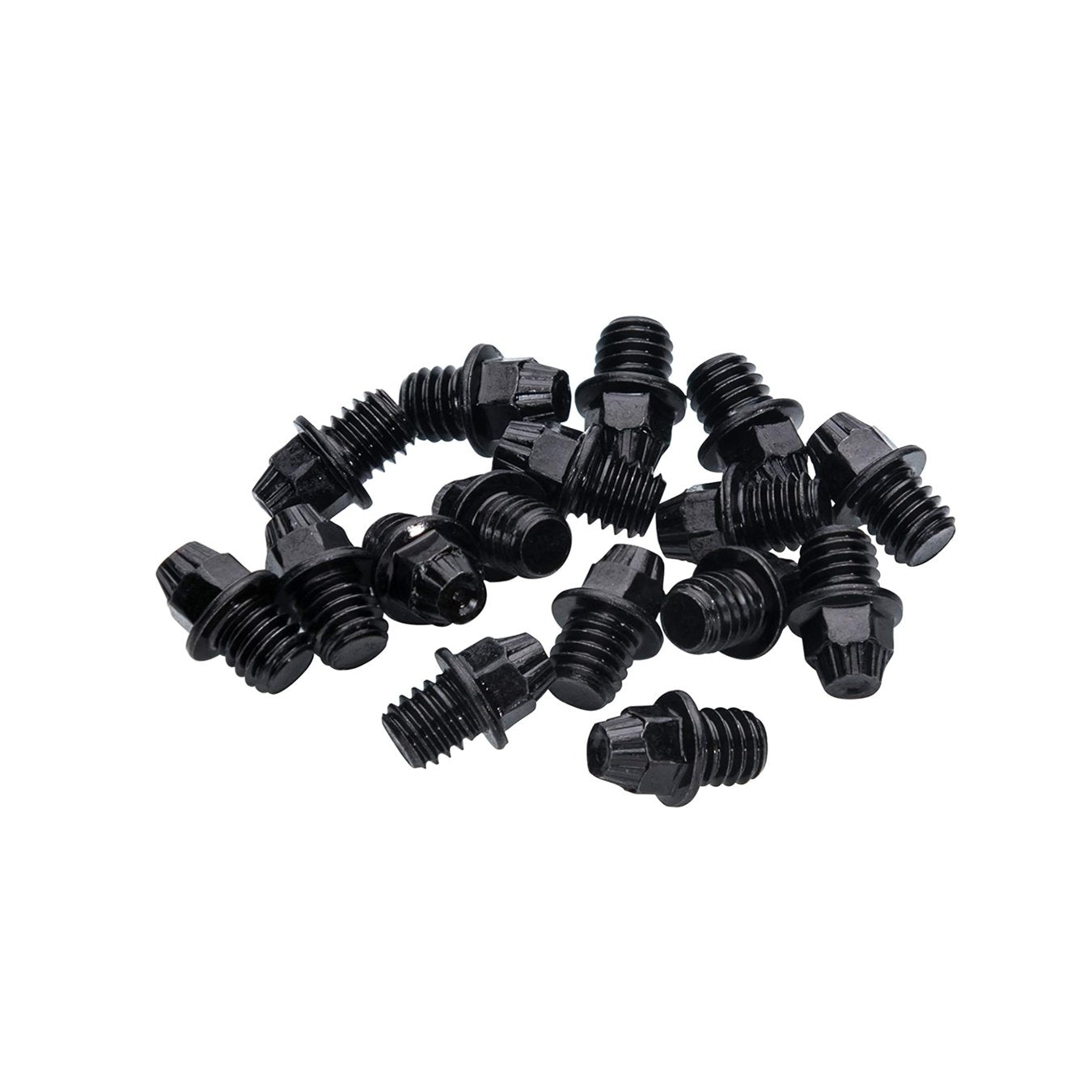 FUNN Funndamental Pedal Pin Kit, black steel threaded pedal pins for added MTB grip and traction