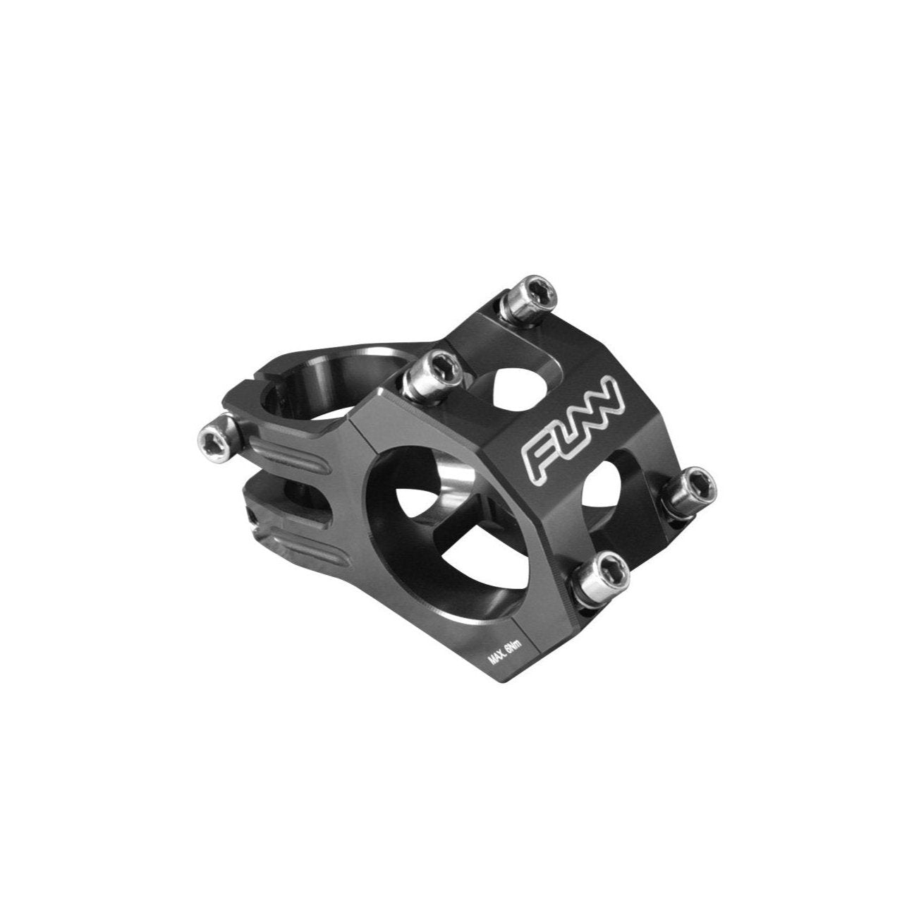FUNN Funnduro Stem 35mm black, CNC alloy mountain bike handlebar stem with four-bolt faceplate and clamp for 35mm bars