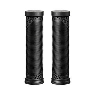 Funn mountain bike components - Hilt ES Slip - On Grips Black in a white background.