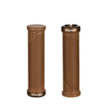 Funn mountain bike components - Hilt JR Lock - On Grips Brown in a white background.