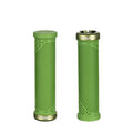 Funn mountain bike components - Hilt JR Lock - On Grips Green in a white background.