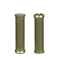 Funn mountain bike components - Hilt JR Lock - On Grips Olive Green in a white background.