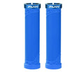 Funn mountain bike components - Hilt Lock - On Grips Blue in a white background.