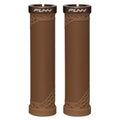 Funn mountain bike components - Hilt Lock - On Grips Brown in a white background.