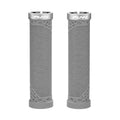 FUNN Hilt Lock-On Grips in Grey, ribbed rubber MTB handlebar grips with alloy lock ring
