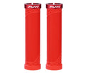 Funn mountain bike components - Hilt Lock - On Grips Red in a white background.