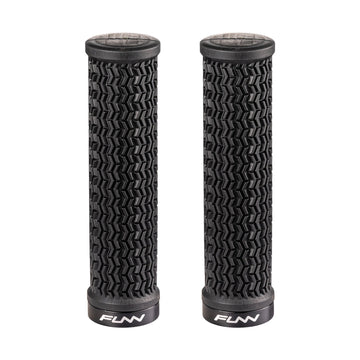 Funn mountain bike components - Holeshot Lock - On Grips Black in a white background.