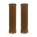 FUNN Holeshot Lock-On Grips in Brown, textured rubber MTB handlebar grips with alloy lock ring