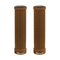 Funn mountain bike components - Holeshot Lock - On Grips Brown in a white background.