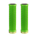 Funn mountain bike components - Holeshot Lock - On Grips Green in a white background.