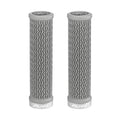FUNN Holeshot Lock-On Grips in Grey, textured rubber MTB handlebar grips with alloy lock ring