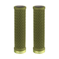 FUNN Holeshot Lock-On Grips in Olive Green, textured rubber MTB handlebar grips with alloy lock ring