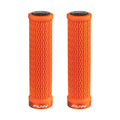 Funn mountain bike components - Holeshot Lock - On Grips Orange in a white background.