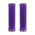 FUNN Holeshot Lock-On Grips in Purple, textured rubber MTB handlebar grips with alloy lock ring