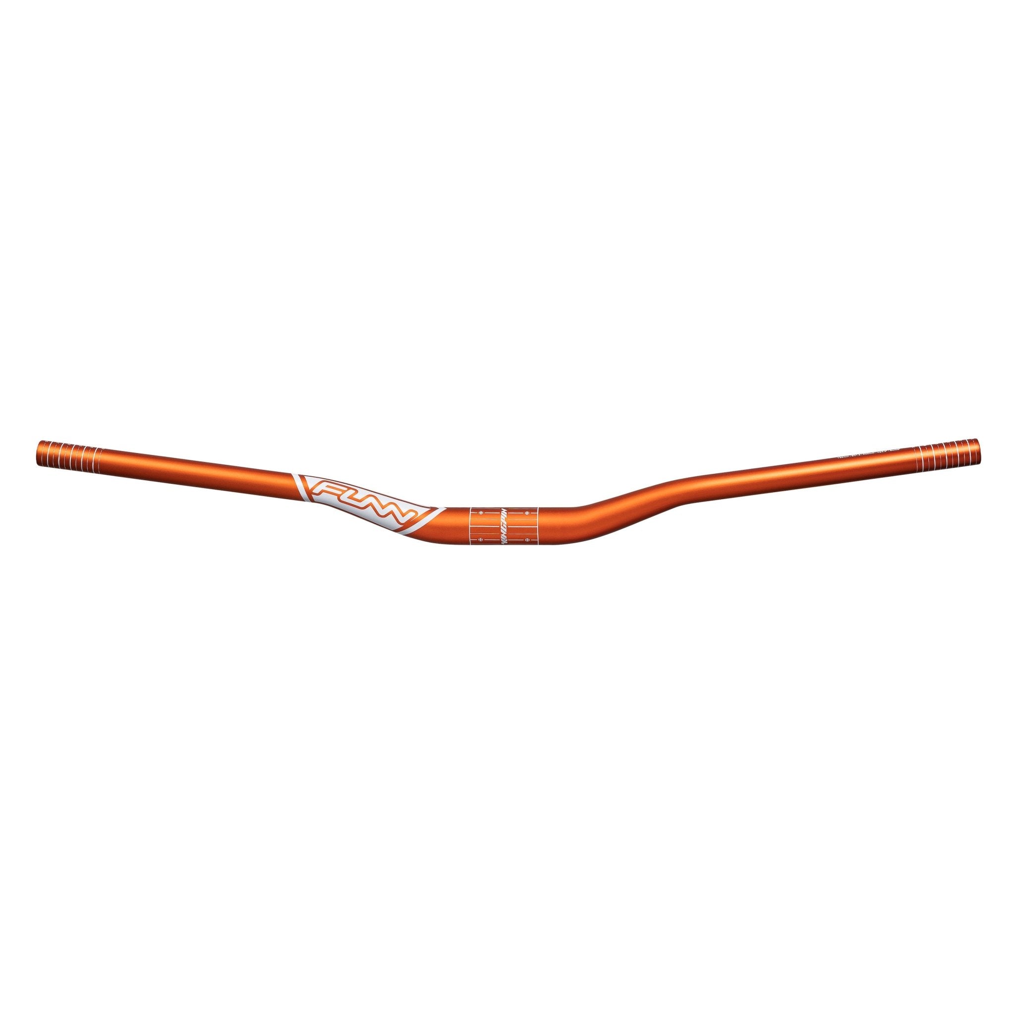 FUNN Kingpin Riser Handlebar 31.8mm, orange alloy mountain bike bar with sweep and rise for control and comfort