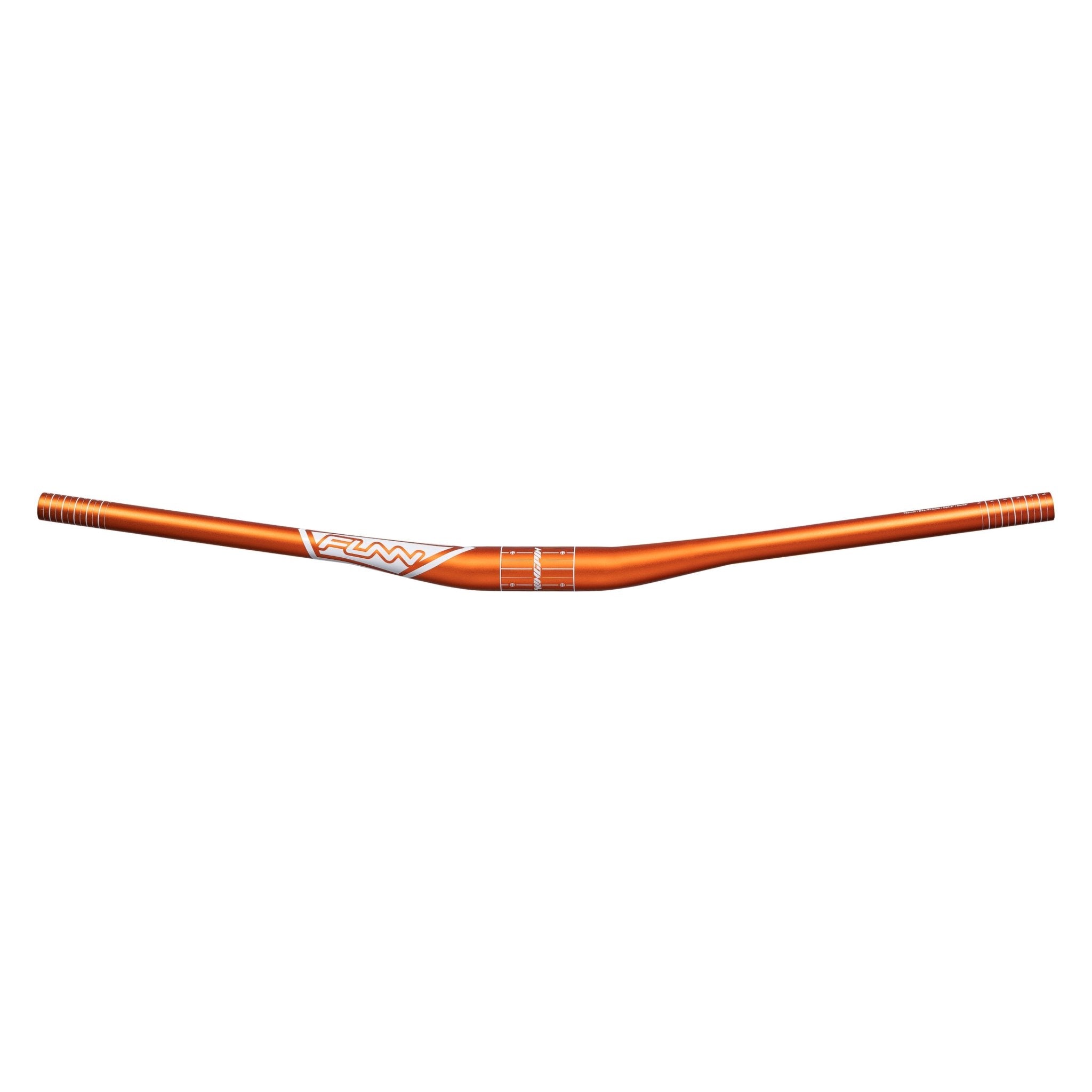 FUNN Kingpin Riser Handlebar, orange alloy MTB bar with 35mm clamp and 15mm rise for stable, responsive control
