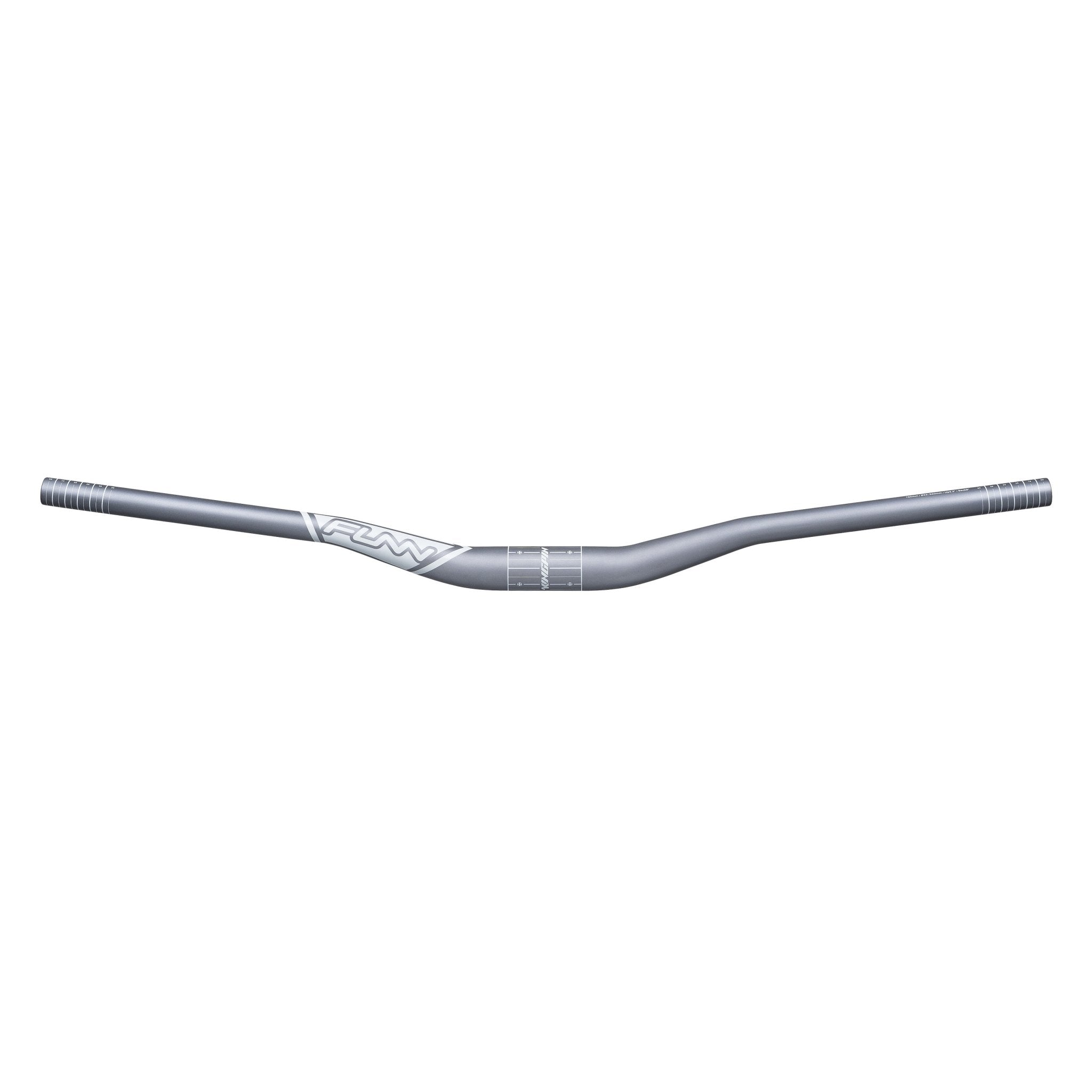 FUNN Kingpin Riser Handlebar 35mm clamp, 30mm rise, matte grey alloy MTB bar with ergonomic sweep for trail control