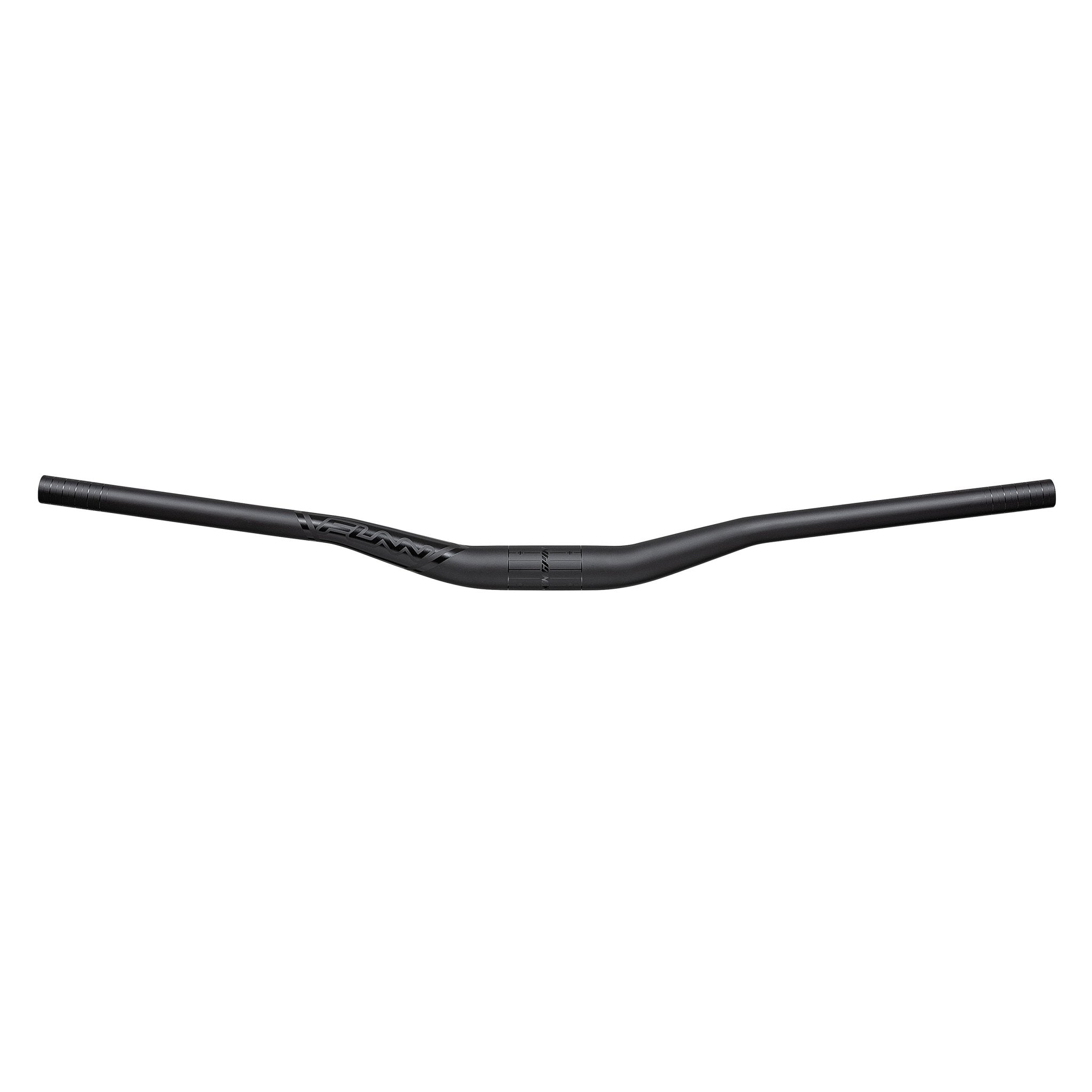 FUNN Kingpin Riser Handlebar, matte black alloy 35mm clamp, 30mm rise, wide swept bar for MTB control and stability