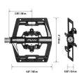 Funn mountain bike components - Mamba Clipless Pedals Black Single side in a white background.