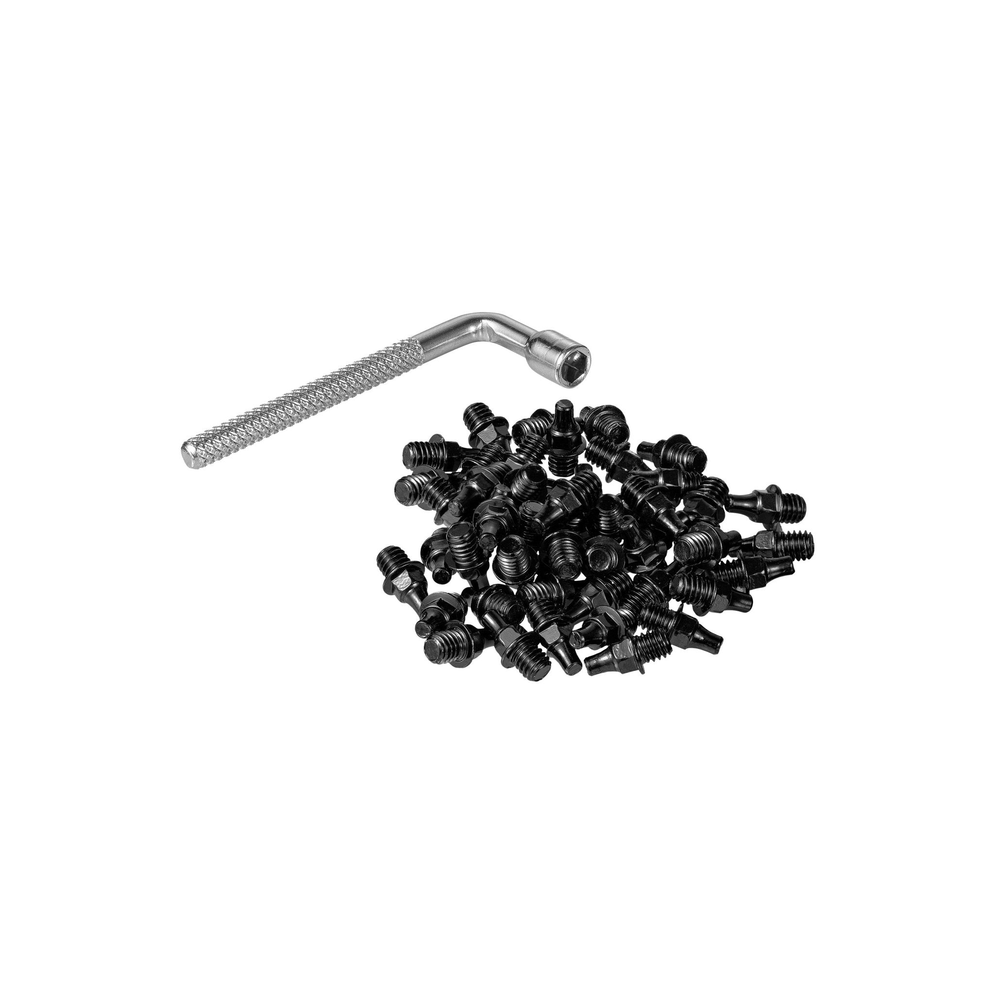 FUNN Mamba / Ripper / Python Pedal Pin Kit 6mm, black steel traction pins with silver install tool.