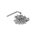 Funn mountain bike components - Mamba / Ripper / Python Pedal Pin Kit - 6mm Silver in a white background.