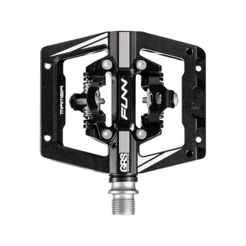 Funn mountain bike components - Mamba S Clipless Pedals Black Clip Double side in a white background.