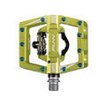 Funn mountain bike components - Mamba S Clipless Pedals Green Clip Single side in a white background.