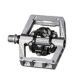 Funn mountain bike components - Mamba S Clipless Pedals Grey Clip Double side in a white background.