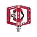 Funn mountain bike components - Mamba S Clipless Pedals Red Clip Single side in a white background.