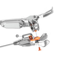 Funn mountain bike components - Mediator Brake - Shifter Adapter MatchMaker Brake to I - SPEC EV Shifter (Right) in a white background.